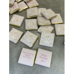 Cioccolatini Personalizzati al Latte - Tema Prima Comunione BIMBA BIONDA