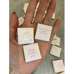 Cioccolatini Personalizzati al Latte - Tema Prima Comunione BIMBA BIONDA