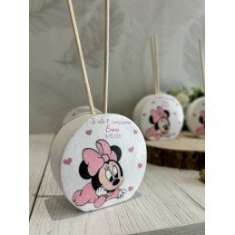 Profumatore Minnie Rosa Personalizzato 6,5 cm| Bomboniera Battesimo, Nascita, Compleanno Bambina
