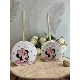 Profumatore Minnie Rosa Personalizzato 6,5 cm| Bomboniera Battesimo, Nascita, Compleanno Bambina