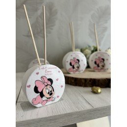 Profumatore Minnie Rosa Personalizzato 6,5 cm| Bomboniera Battesimo, Nascita, Compleanno Bambina