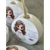Profumatore Rotondo Prima Comunione Bambina 6,5 cm | Bomboniera Personalizzata con Frase