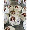 Profumatore Rotondo Prima Comunione Bambina 6,5 cm | Bomboniera Personalizzata con Frase