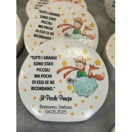 Profumatore Rotondo Piccolo Principe 9 Cm Frase Bimbo Bomboniera Battesimo Compleanno