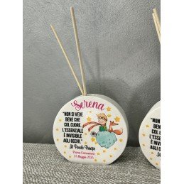 Profumatore Rotondo Piccolo Principe 9 Cm Frase Bimba Bomboniera Battesimo Nascita