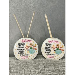 Profumatore Rotondo Piccolo Principe 9 Cm Frase Bimba Bomboniera Battesimo Nascita