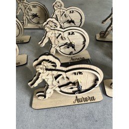 OROLOGIO in legno MODELLO CALCIATRICE