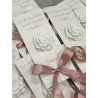 Segnaposto Rosellina con Frase Personalizzata e Fiocco – Fatto a Mano per Eventi