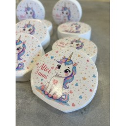 Profumatore Unicorno Personalizzato 9x8x3 cm | Bomboniera e Segnaposto per Eventi Bambini