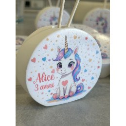 Profumatore Unicorno Personalizzato 9x8x3 cm | Bomboniera e Segnaposto per Eventi Bambini