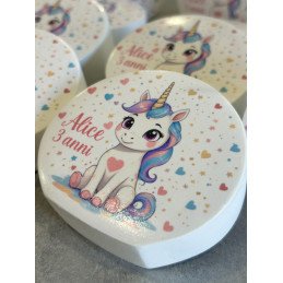 Profumatore Unicorno Personalizzato 9x8x3 cm | Bomboniera e Segnaposto per Eventi Bambini