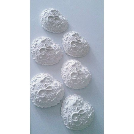 Gessetti profumati CUORE CON INIZIALE bomboniera segnaposto nozze matrimonio battesimo comunione