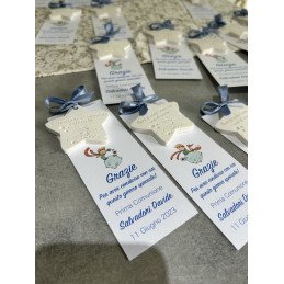 Cartoncino Prima Comunione Piccolo Principe con gessetto e frase incisa