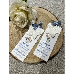 Cartoncino Prima Comunione Piccolo Principe con gessetto e frase incisa