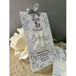 Cartoncino anniversario 25 anni con gessetto e grafica personalizzata