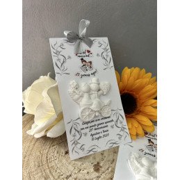 Cartoncino anniversario 25 anni con gessetto e grafica personalizzata