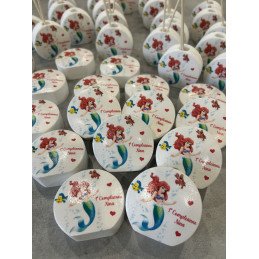 Profumatore Ariel personalizzato – Bomboniera a tema Sirenetta per battesimo, nascita o compleanno