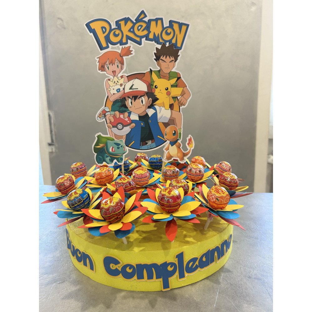 Torta Chupa Chups Pokémon – Idea regalo o decorazione compleanno a tema