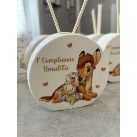 Profumatore Personalizzato Bambi da 9 cm – Bomboniera Artigianale per Compleanno e Battesimo | Favole Creative