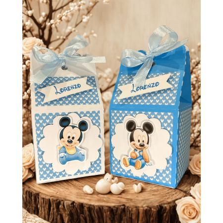 Scatola Milk Box Bomboniera Topolino – Personalizzata con Nome