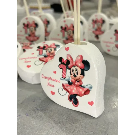 Profumatore Cuore Minnie Personalizzato | Bomboniera Battesimo & Compleanno
