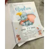 Inviti Battesimo Dumbo Personalizzati con Busta | Favole Creative