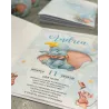 Inviti Battesimo Dumbo Personalizzati con Busta | Favole Creative