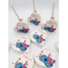 Cuore Profumato Stitch Personalizzato | Bomboniera Unica per Battesimo, Compleanno, Nascita