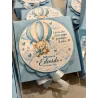 Profumatore Battesimo Orsetto e Mongolfiera Personalizzato 9 cm