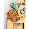 Quadretto Nascita Personalizzato in Legno con Foto del Primo Anno