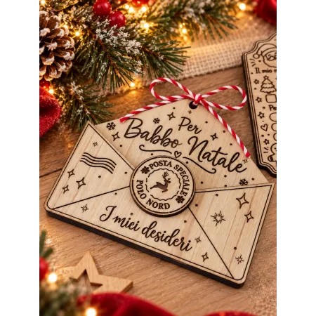 Letterina Babbo Natale in Legno Personalizzata | Favole Creative