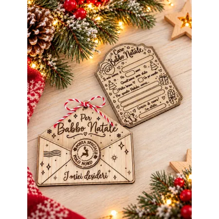 Letterina Babbo Natale in Legno Personalizzata | Favole Creative