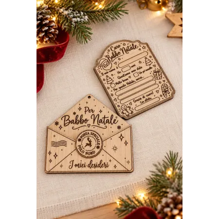 Letterina Babbo Natale in Legno Personalizzata | Favole Creative