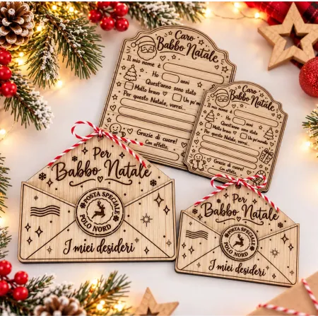 Letterina Babbo Natale in Legno Personalizzata | Favole Creative