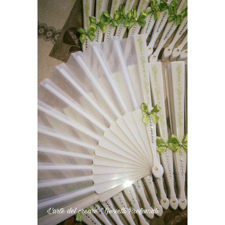 Ventaglio Matrimonio Verde Mela Personalizzato – Idea Naturale e Allegra per gli Ospiti