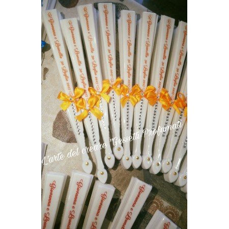 Ventaglio Matrimonio Arancione Personalizzato – Idea Solare e Originale per gli Ospiti