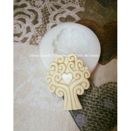 Stampo silicone ALBERO DELLA VITA CUORE 2