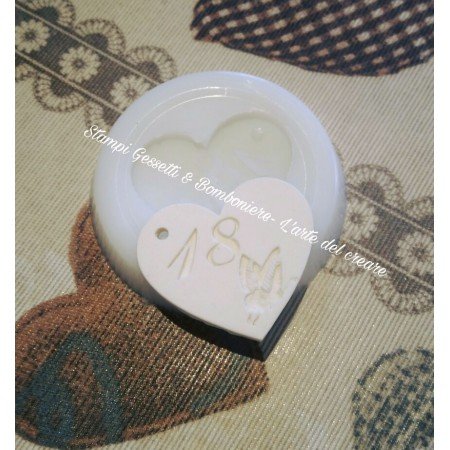 Stampo silicone CUORE 18 FARFALLA