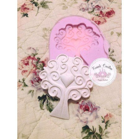 Stampo silicone ALBERO DELLA VITA CUORE 8 CM