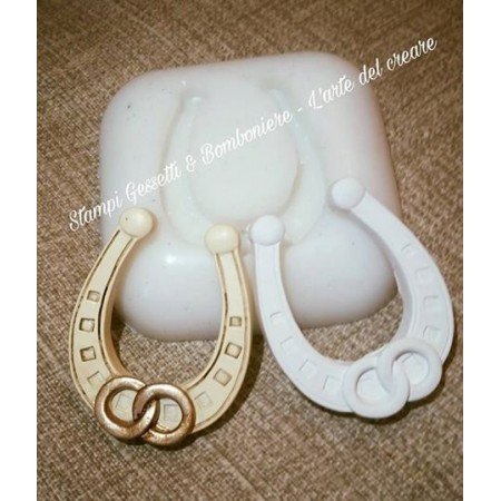 Stampo silicone FERRO DI CAVALLO CON FEDI