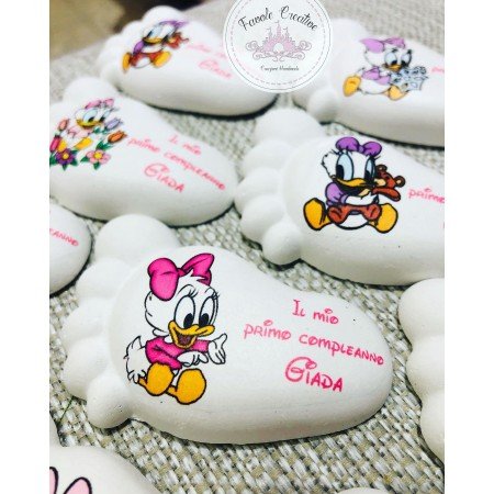 Piedino Profumato Paperina con Illustrazioni Miste | Bomboniera Disney Personalizzata per Nascita, Battesimo