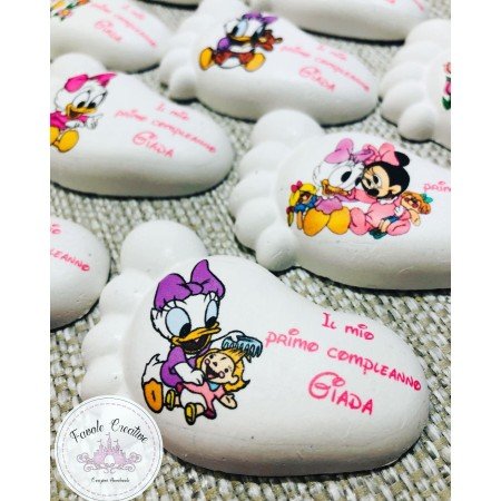 Piedino Profumato Paperina con Illustrazioni Miste | Bomboniera Disney Personalizzata per Nascita, Battesimo