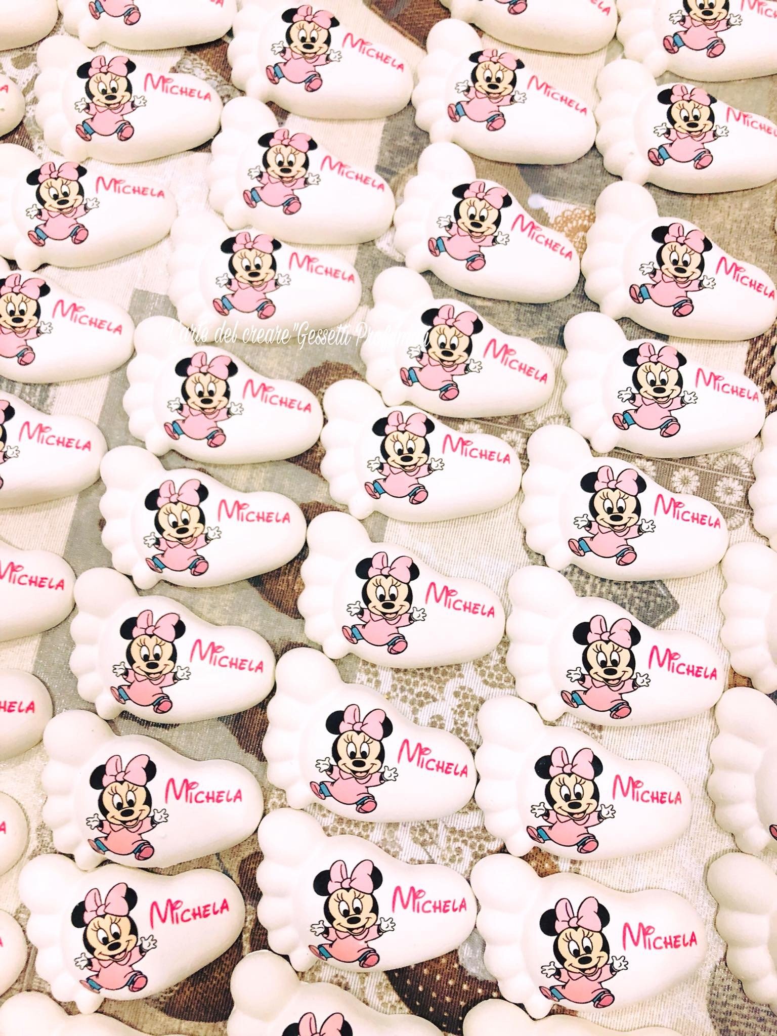 50 Piedini Rosa Per Baby Shower – Etichette Ringraziamento 'Thank You For Popping By' In Carta Testurizzata, 5,5x5,2 Cm, Bomboniere Fai Da Te - 2