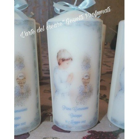 Candela Personalizzata PRIMA COMUNIONE BIMBO