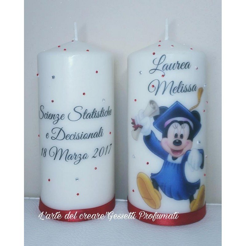 Candela Personalizzata LAUREA MINNIE