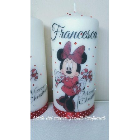 Candela Personalizzata NATALE MINNIE