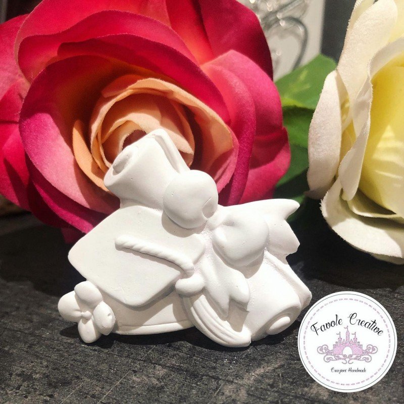 Gessetto profumato tocco di laurea con pergamena – Bomboniera fatta a mano