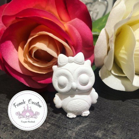 Gessetto civetta laurea profumato con fiocco – Bomboniera fatta a mano