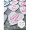 Gessetti profumati CUORE CON INIZIALE COLORATA Nascita e Battesimo