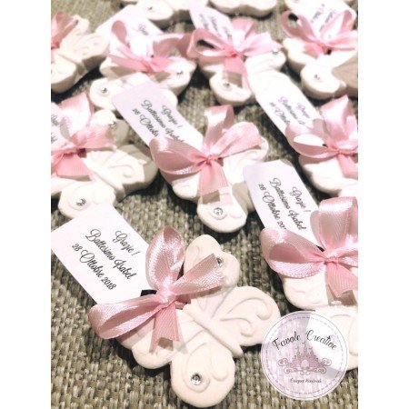 Gessetti profumati FARFALLA CON TAG PERSONALIZZATO E FIOCCO